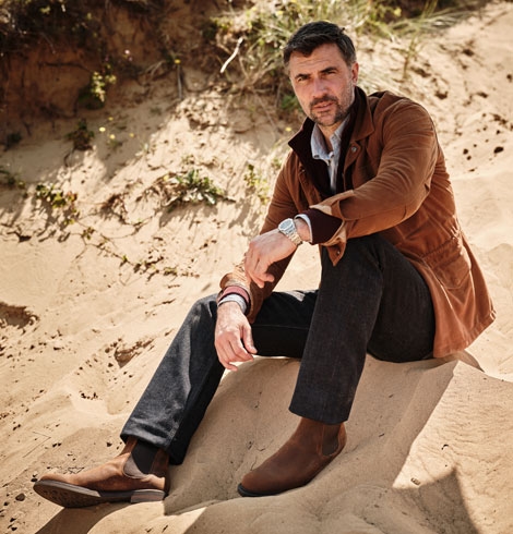 Corinthian R Chelsea Boot in Rust Waxy Leather | Shop Now