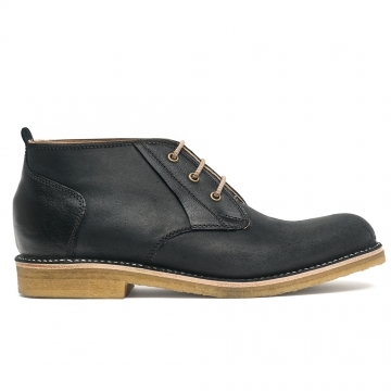 Morse Chukka Boot in Black Waxy/Black Kudu