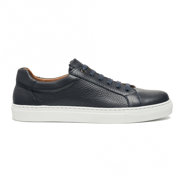 Otis Trainer in Navy Grain Leather