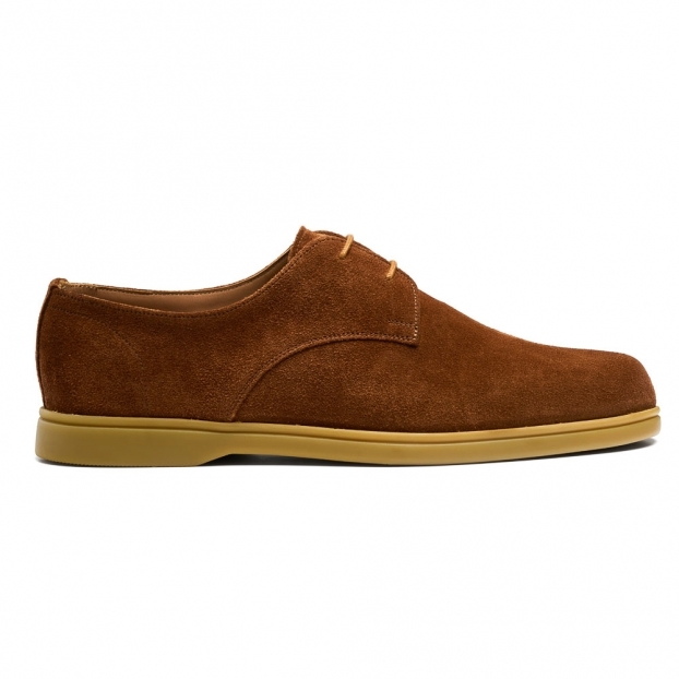 Peel Derby Shoe in Sorrel Suede