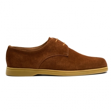 Peel Derby Shoe in Sorrel Suede