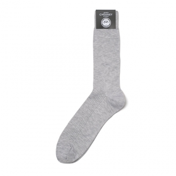 Pembroke Silver Cotton Socks