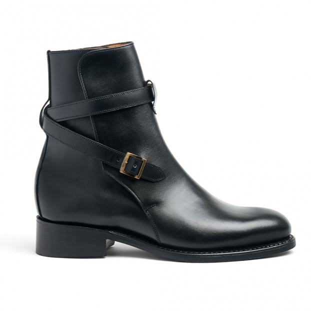 Penelope Jodhpur Boot in Black Calf Leather