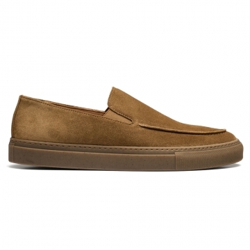 Santorini Apron Loafer in Sigaro Suede