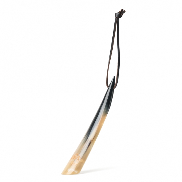 Shoe Horn With Leather Thong - 11-12 Inches