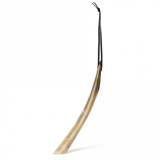 Shoe Horn With Leather Thong - 15-16 Inches