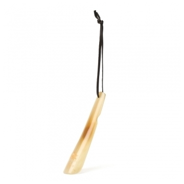 Shoe Horn With Leather Thong - 7 Inches
