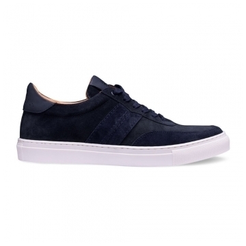 Steel Trainer in Navy Suede/Navy Leather