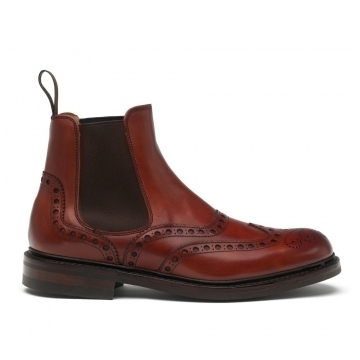 Tamar R Chelsea Boot in Dark Leaf Calf Leather