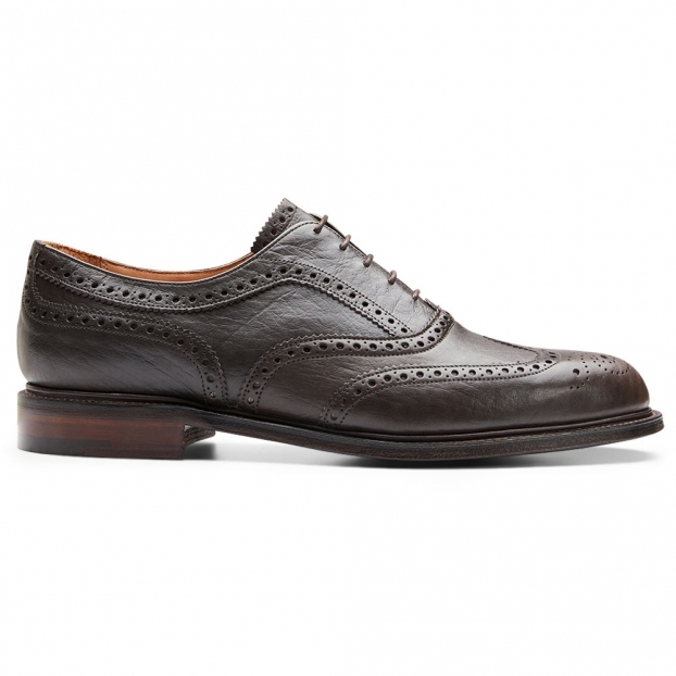 Tarbert EF Oxford Brogue in Dark Brown Deerskin