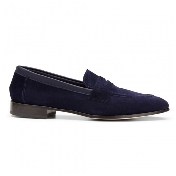 Toby Penny Loafer in Indigo Suede