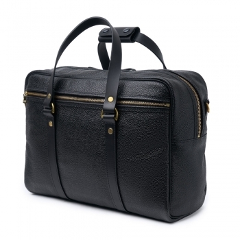 Traveller Bag in Black Grain Leather