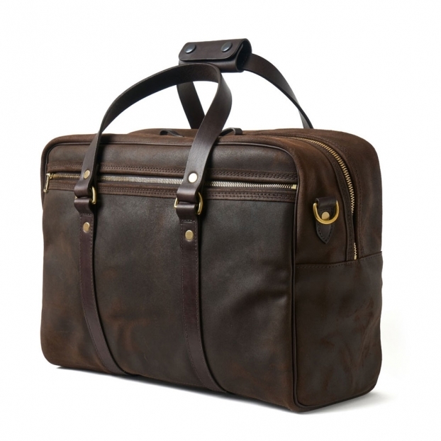 Traveller Bag in Brown Waxy Leather