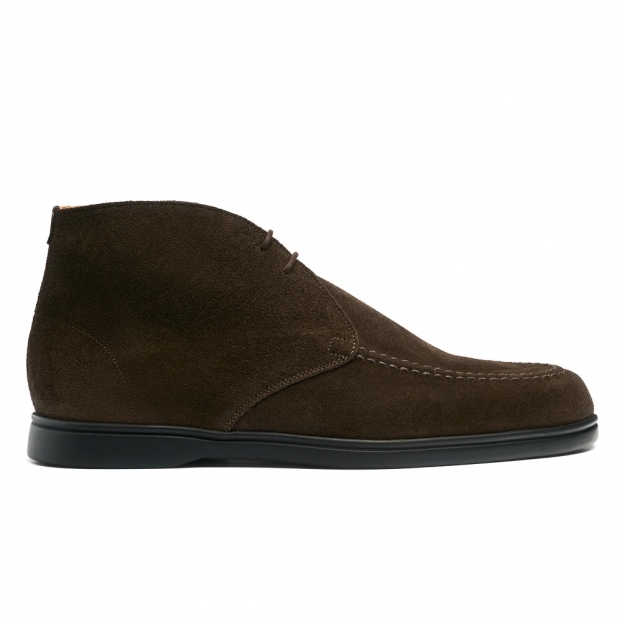 Treen Apron Chukka Boot in Pony (Dark Brown) Suede