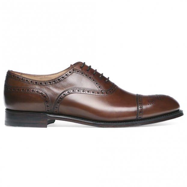 Wilfred Oxford Semi Brogue in Conker Calf Leather