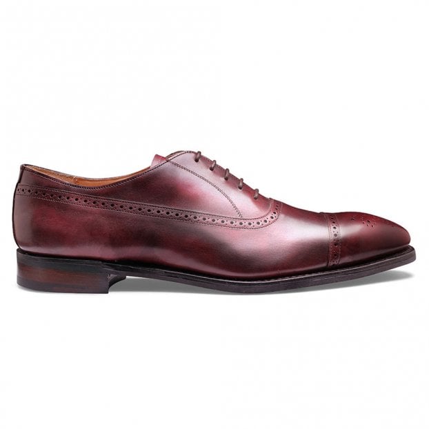 Winchester D Capped Oxford in Burgundy Museum Calf Leather