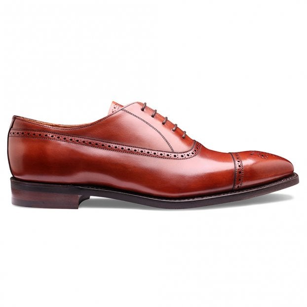 Winchester D Capped Oxford in Dark Leaf Calf Leather