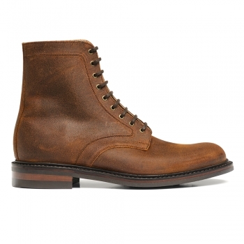 Winterfold R Derby Boot in Rust Waxy Leather