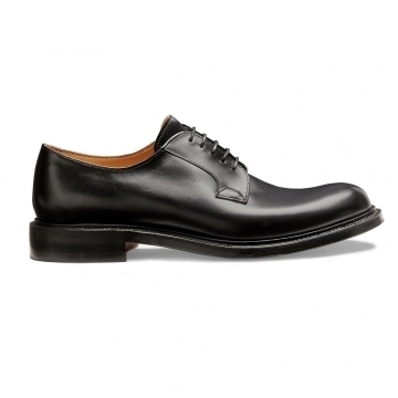 Wye II Derby in Black Hi-Shine Leather
