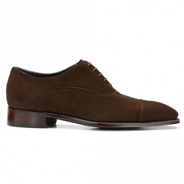 York Capped Oxford in Brown Suede