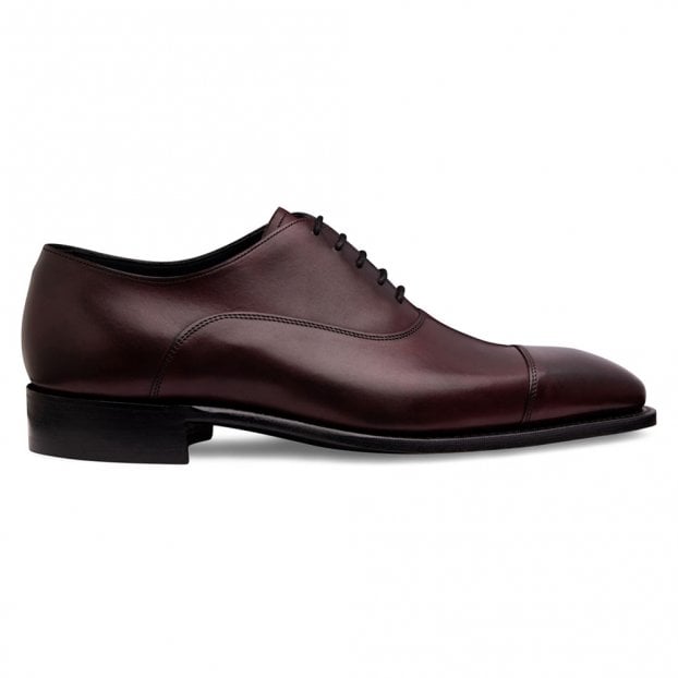 York Capped Oxford in Burgundy Calf Leather